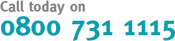 Call today on 0800 731 1115